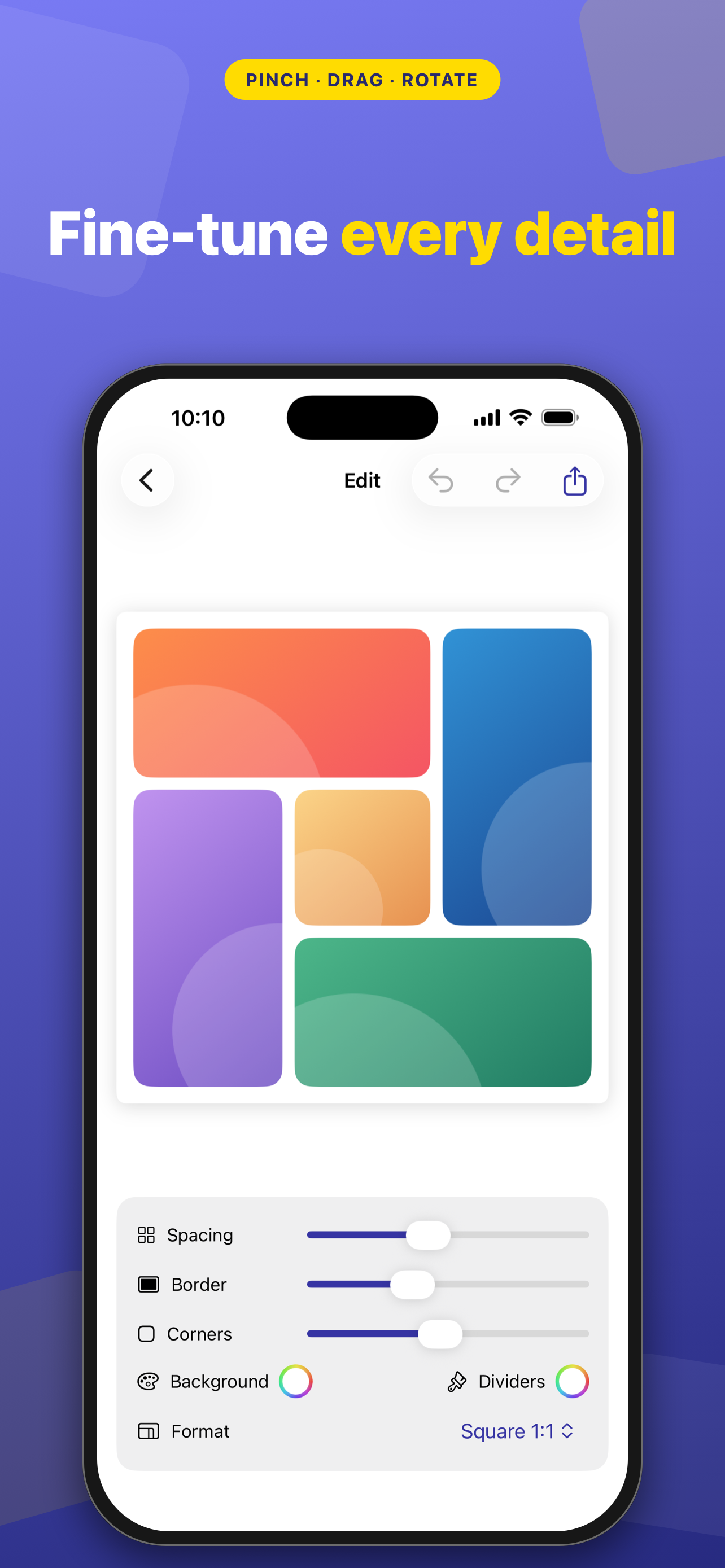 Layout picker showing curated layout proposals